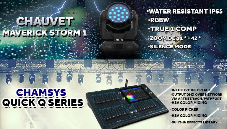 Chauvet Storm ip65 & Chamsys Quick 20